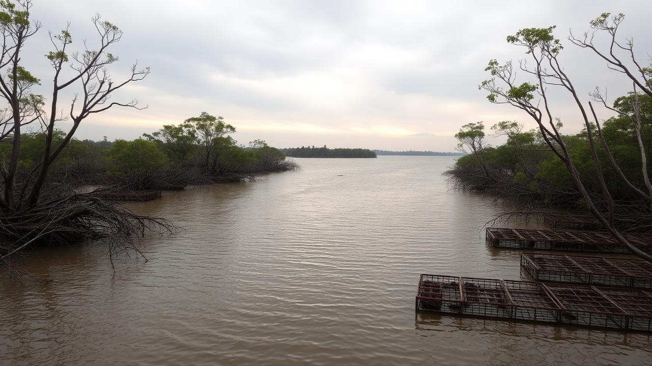 Estuary fishing habitat