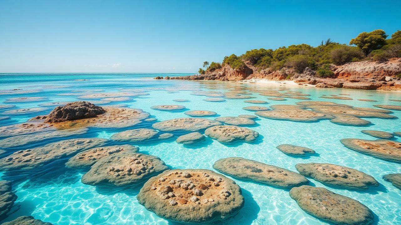 Clear tropical reef water